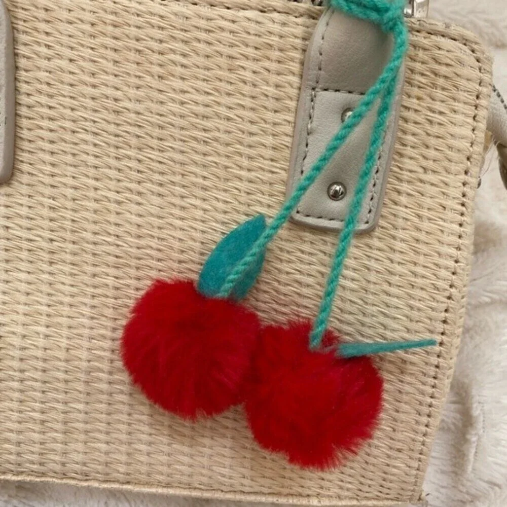 Cherry woven crossbody mini purse - Picture 3 of 6